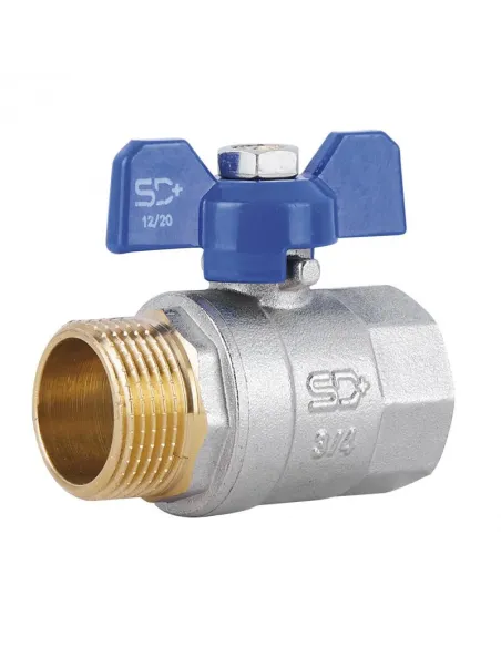 Кран шаровой прямой SD Plus ВН SD607W20 3/4 дюйма - 1