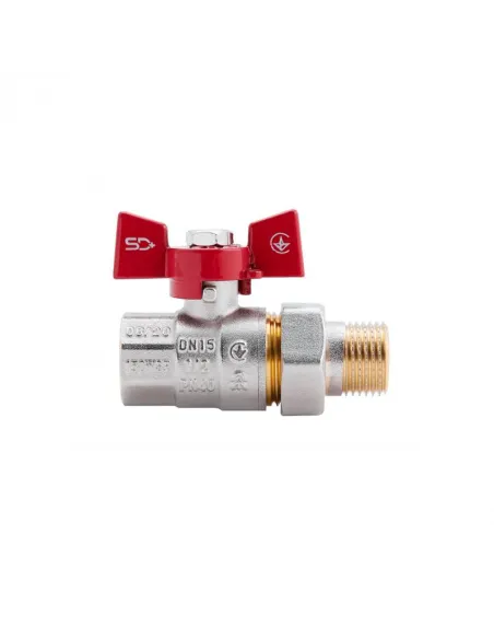 Кран кульовий прямий з американкою SD Plus ВН SD220NW15PN40 1/2 дюйма - 3