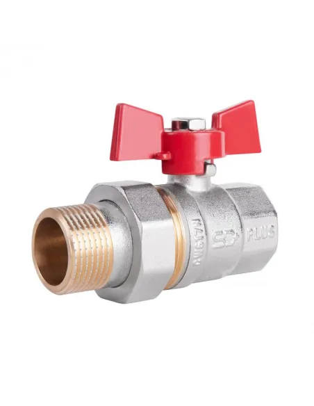 Кран кульовий прямий з американкою SD Plus ВН SD220NW25PN40 1 дюйм - 1