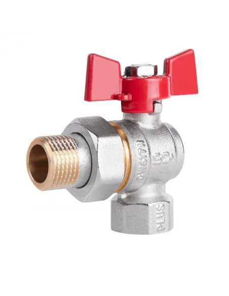 Кран кульовий кутовий з американкою SD Plus ВН SD222NW15PN40 1/2 дюйми - 1