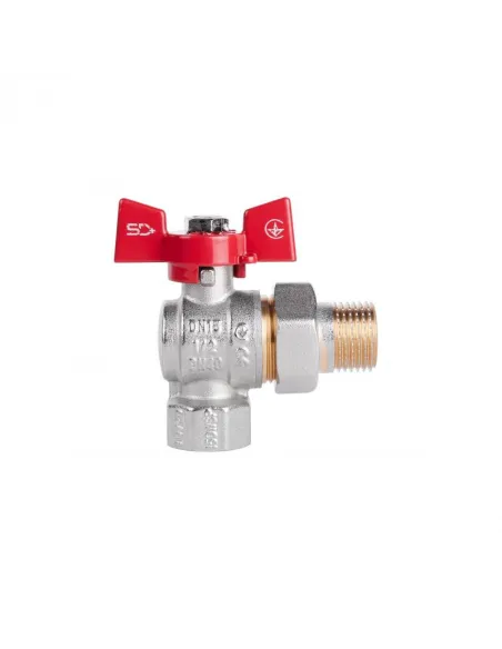 Кран кульовий кутовий з американкою SD Plus ВН SD222NW15PN40 1/2 дюйми - 3