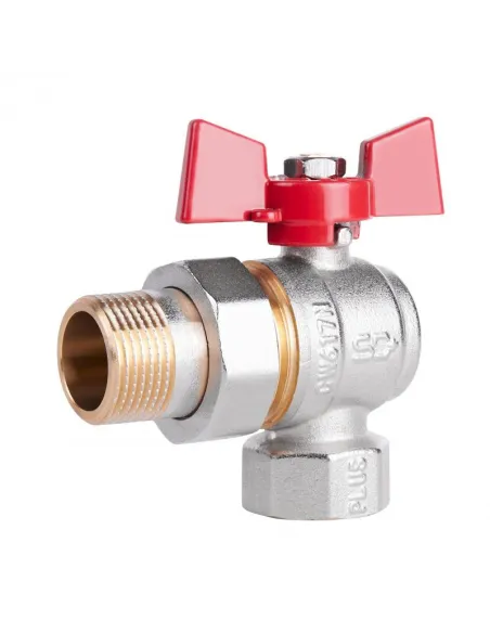 Кран шаровой угловой с американкой SD Plus ВН SD222NW20PN40 3/4 дюйма - 1