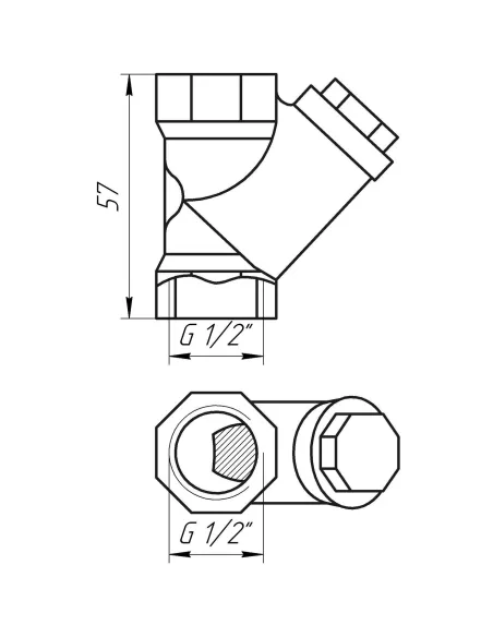 Фільтр грубого очищення Itap 192 (кутовий, 1/2 дюйма) - 6