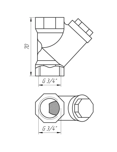 Фільтр грубого очищення Itap 192 (кутовий, 3/4 дюйма) - 5