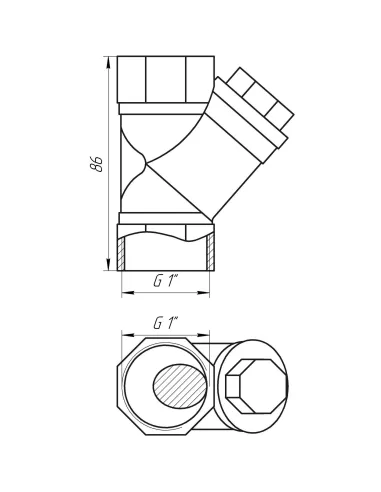 Фільтр грубого очищення Itap 192 (кутовий, 1 дюйм) - 6