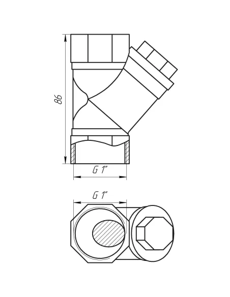 Фільтр грубого очищення Itap 192 (кутовий, 1 дюйм) - 6