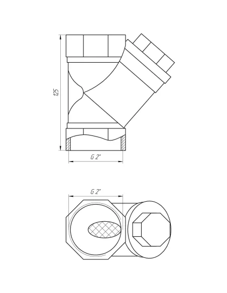 Фильтр грубой очистки угловой Itap 192 2 дюйма - 6