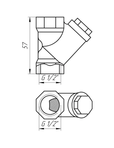 Фильтр грубой очистки для газа угловой Itap 1/2 дюйма 193 - 5