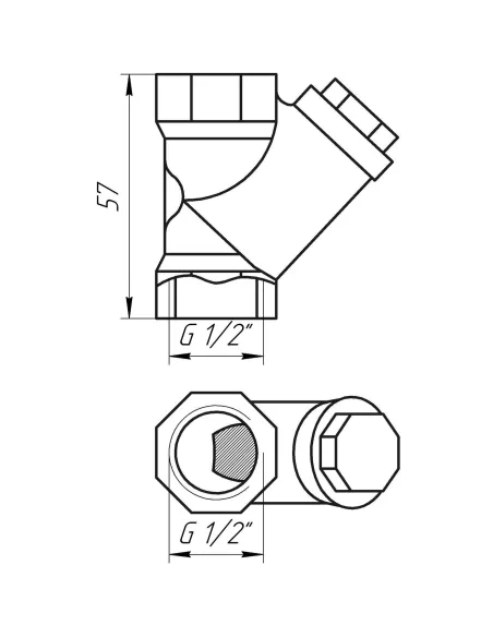 Фильтр грубой очистки для газа угловой Itap 1/2 дюйма 193 - 5