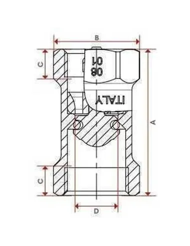 Клапан зворотного ходу води Itap 101 Block 1/2 - 4