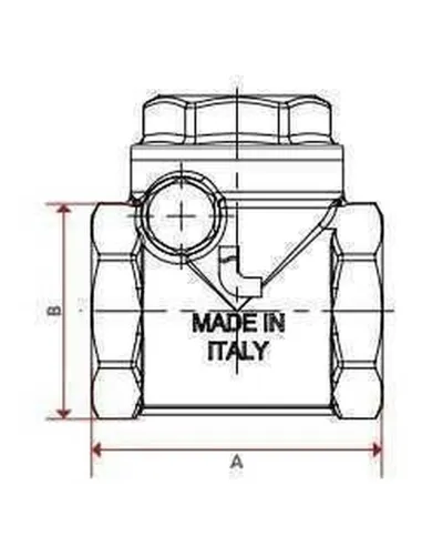Клапан обратного хода воды хлопушка Itap Roma 130 3/4 дюйма - 3