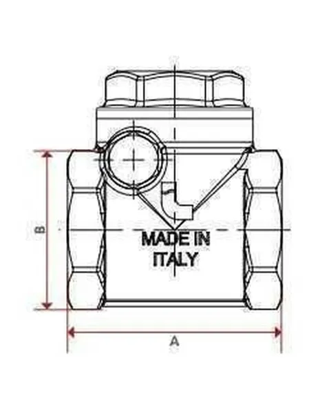 Клапан обратного хода воды хлопушка Itap Roma 130 1 1/2 дюйма - 2