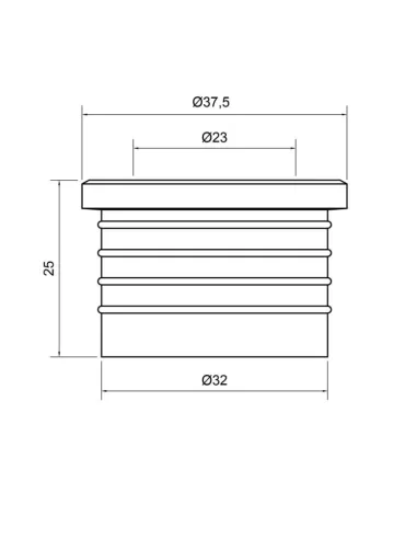 Манжет гумовий для внутрішньої каналізації Інтерпласт 32х25 - 3