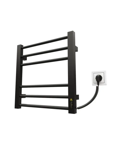 Полотенцесушитель электрический Kosser Стэп 500х500/6 ER черный - 1