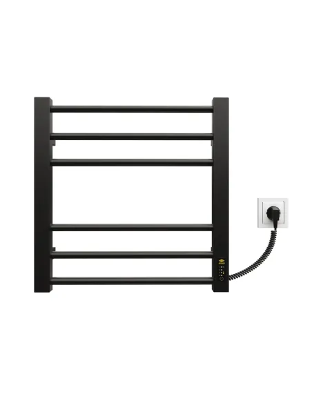 Полотенцесушитель электрический Kosser Стэп 500х500/6 ER черный - 2
