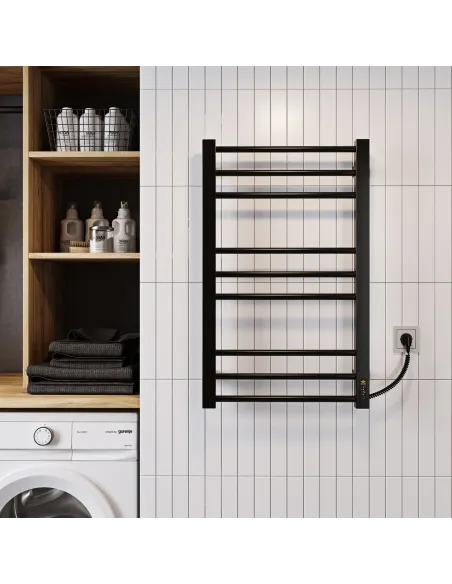 Полотенцесушитель электрический Kosser Стэп 800х500/9 EL черный - 3