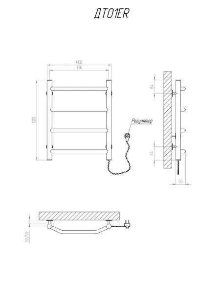 Полотенцесушитель электрический Kosser Трапеция 500х400/4 ЕR, нержавеющая сталь - 5