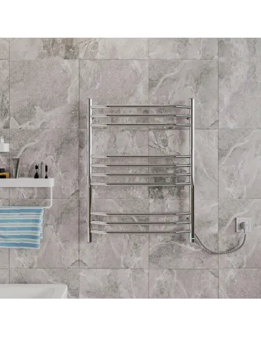 Полотенцесушитель электрический Kosser Трапеция Элит 800х600/11 ЕR, нержавеющая сталь - 5