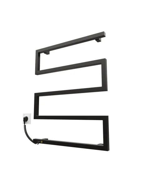 Полотенцесушитель электрический Kosser Зета 685х550 EL черный - 1