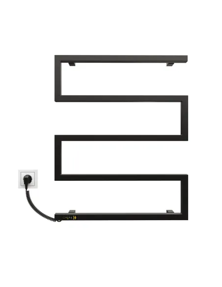 Полотенцесушитель электрический Kosser Зета 685х550 EL черный - 2