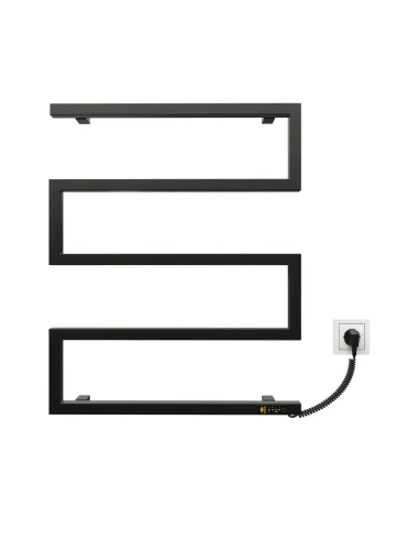 Полотенцесушитель электрический Kosser Зета 685х550 ER черный - 2