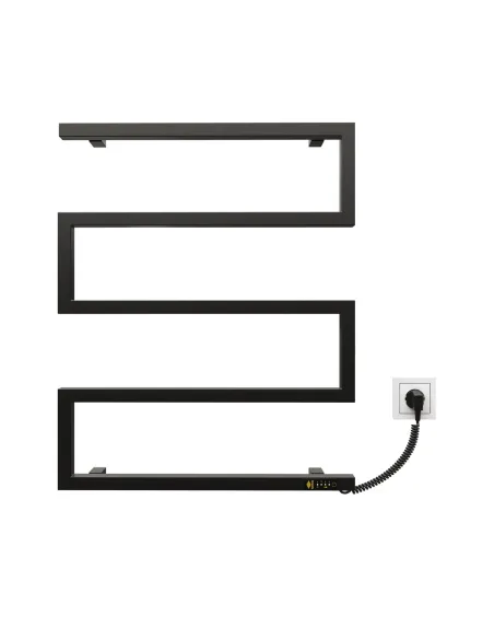 Полотенцесушитель электрический Kosser Зета 685х550 ER черный - 2