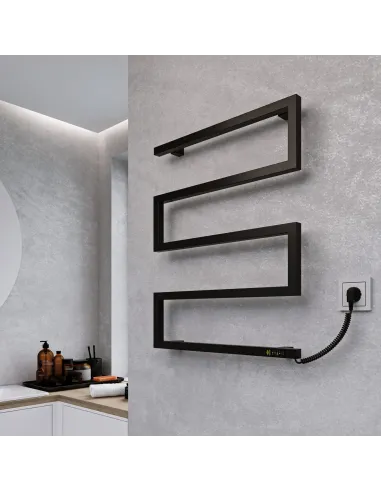 Полотенцесушитель электрический Kosser Зета 685х550 ER черный - 3