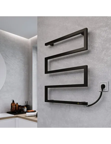 Полотенцесушитель электрический Kosser Зета 685х550 ER черный - 3