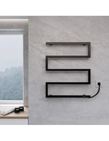 Полотенцесушитель электрический Kosser Зета 685х550 ER черный - 4