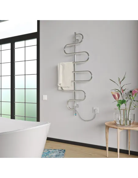 Полотенцесушитель электрический Kosser Лиана 1200х570 ЕLR, нержавеющая сталь - 3