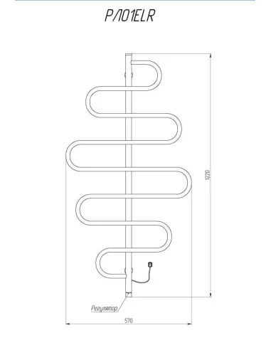 Полотенцесушитель электрический Kosser Лиана 1200х570 ЕLR, нержавеющая сталь - 6