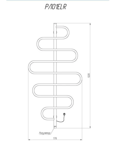 Полотенцесушитель электрический Kosser Лиана 1200х570 ЕLR, нержавеющая сталь - 6