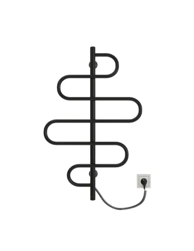 Полотенцесушитель электрический Kosser Лиана 900х550 ЕLR, черный, нержавеющая сталь - 2