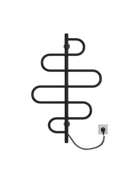 Полотенцесушитель электрический Kosser Лиана 900х550 ЕLR, черный, нержавеющая сталь - 2