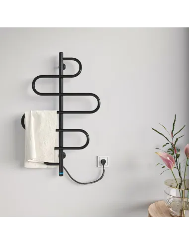 Полотенцесушитель электрический Kosser Лиана 900х550 ЕLR, черный, нержавеющая сталь - 3