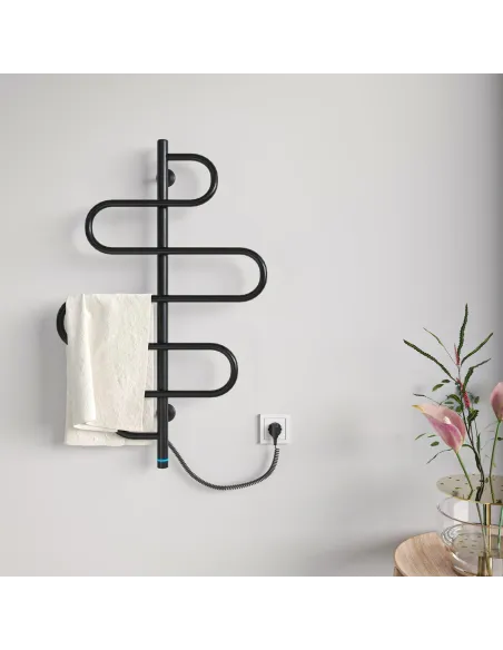 Полотенцесушитель электрический Kosser Лиана 900х550 ЕLR, черный, нержавеющая сталь - 3