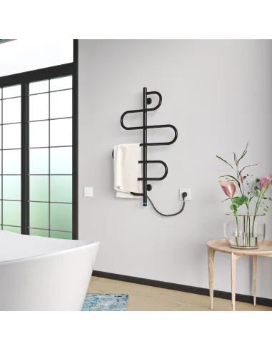 Полотенцесушитель электрический Kosser Лиана 900х550 ЕLR, черный, нержавеющая сталь - 4