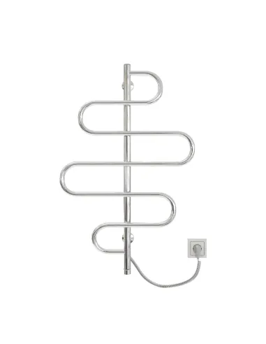 Полотенцесушитель электрический Kosser Лиана 900х550 ЕLR, хром, нержавеющая сталь - 2