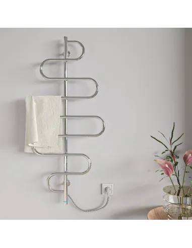 Полотенцесушитель электрический Kosser Лиана 900х550 ЕLR, хром, нержавеющая сталь - 4