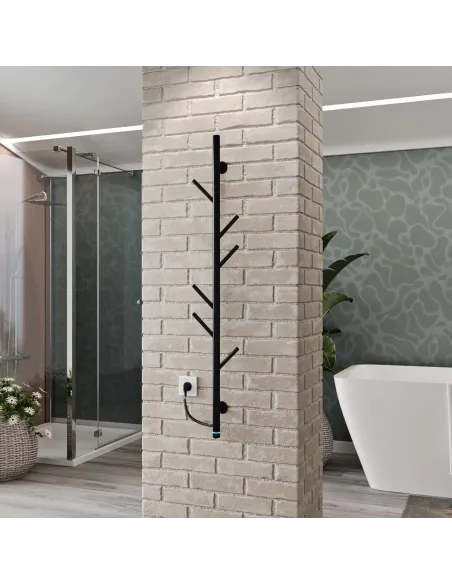 Полотенцесушитель электрический Kosser Стойка 1200х30 ЕLR, черный, с регулятором - 3