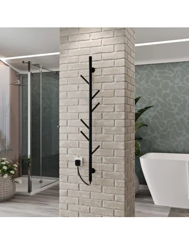 Полотенцесушитель электрический Kosser Стойка 1200х30 ЕLR, черный, нержавеющая сталь - 3