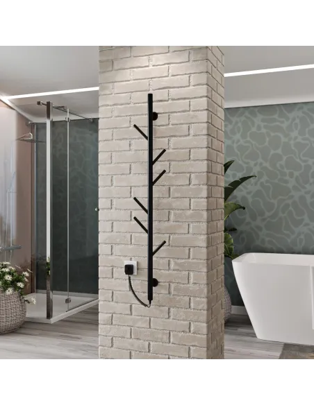 Полотенцесушитель электрический Kosser Стойка 1200х30 ЕLR, черный, нержавеющая сталь - 3