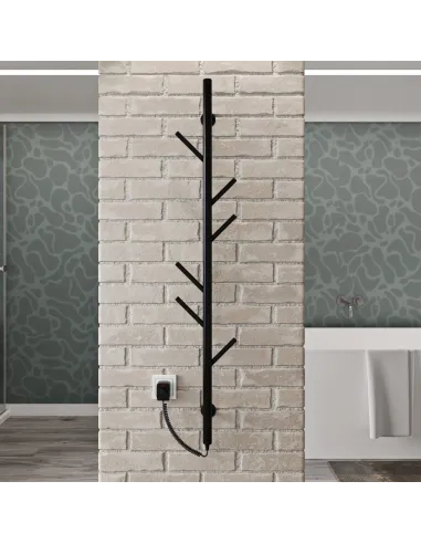 Полотенцесушитель электрический Kosser Стойка 1200х30 ЕLR, черный, нержавеющая сталь - 4