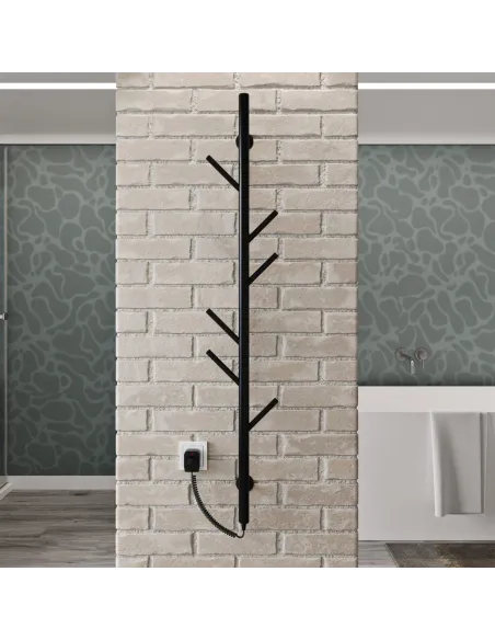 Полотенцесушитель электрический Kosser Стойка 1200х30 ЕLR, черный, нержавеющая сталь - 4