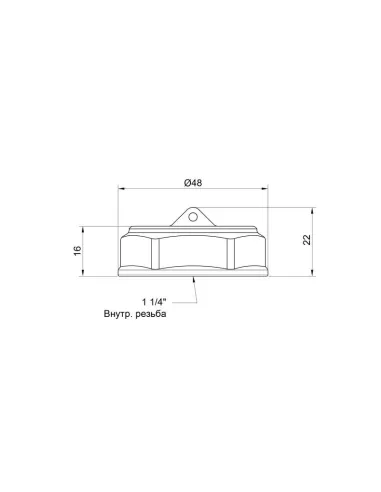 Заглушка латунная SD Plus ВР SD40232 1 1/4 дюйма - 2