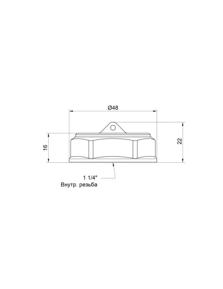 Заглушка латунная SD Plus ВР SD40232 1 1/4 дюйма - 2