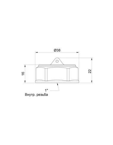 Заглушка латунная SD Plus ВР SD40225 1 дюйм - 2