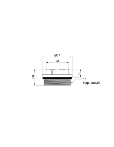 Заглушка для колектора SD Plus SD35425 1 дюйм - 2