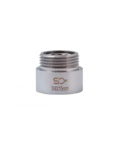 Удлинитель латунный SD Plus SD1302015 хром, 15 мм х 3/4 дюйма - 3