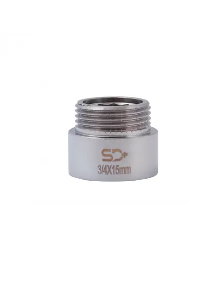 Удлинитель латунный SD Plus SD1302015 хром, 15 мм х 3/4 дюйма - 3